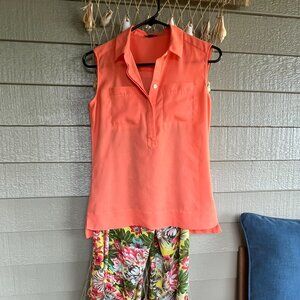 Anne Taylor sleeveless coral top
